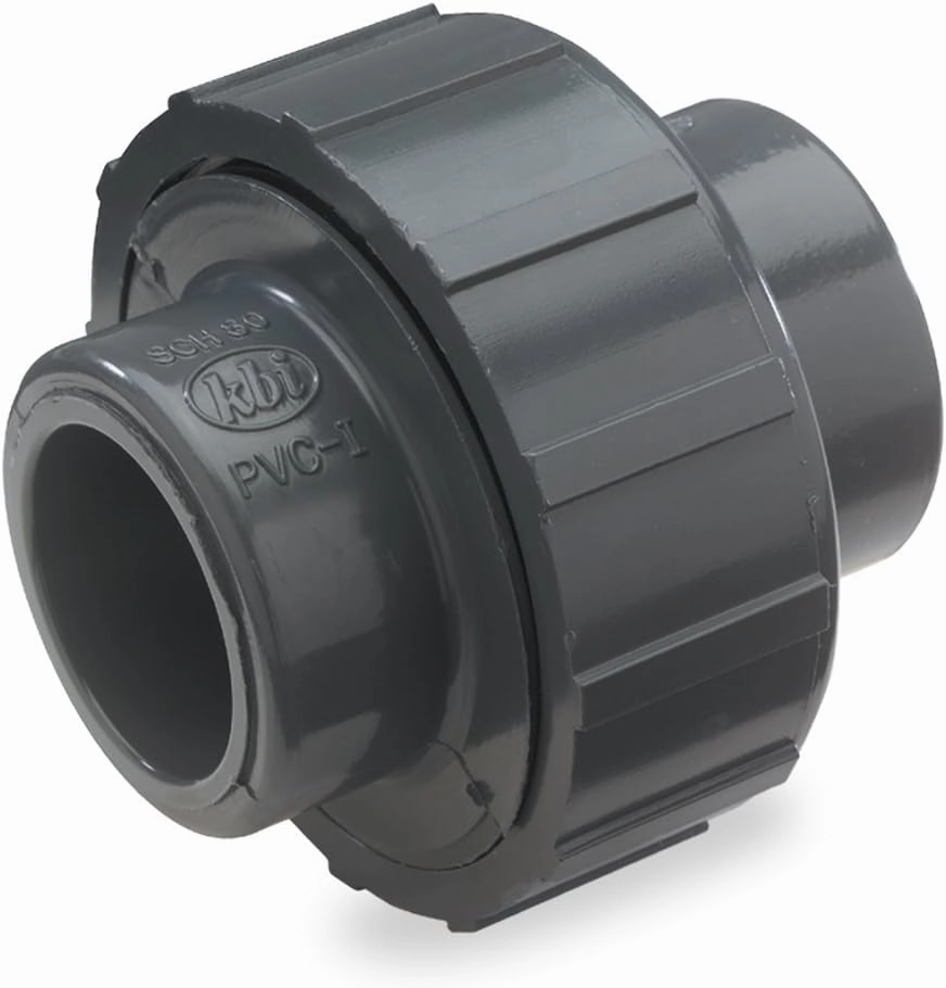 NDS U-2000-S PVC Pipe Fitting, 2-Inch Slip Union, Schedule 80, EPDM O-ring, Gray