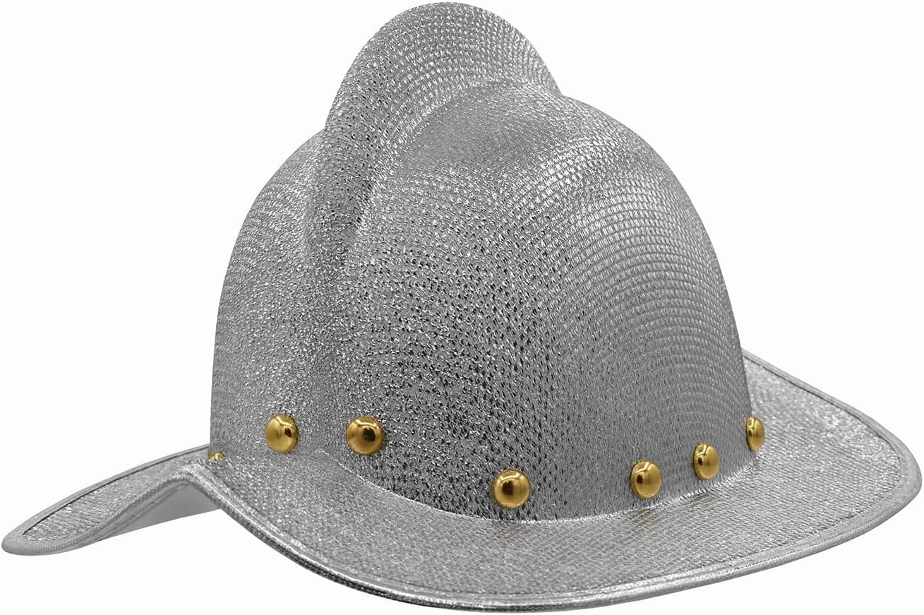 Nicky Bigs Novelties Adult Cosplay Spanish Conquistador Hat Crusader Costume Knight Helmet, Silver, One Size