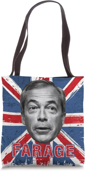 Nigel Farage - Leader of Reform UK and Independence Party Tote Bag