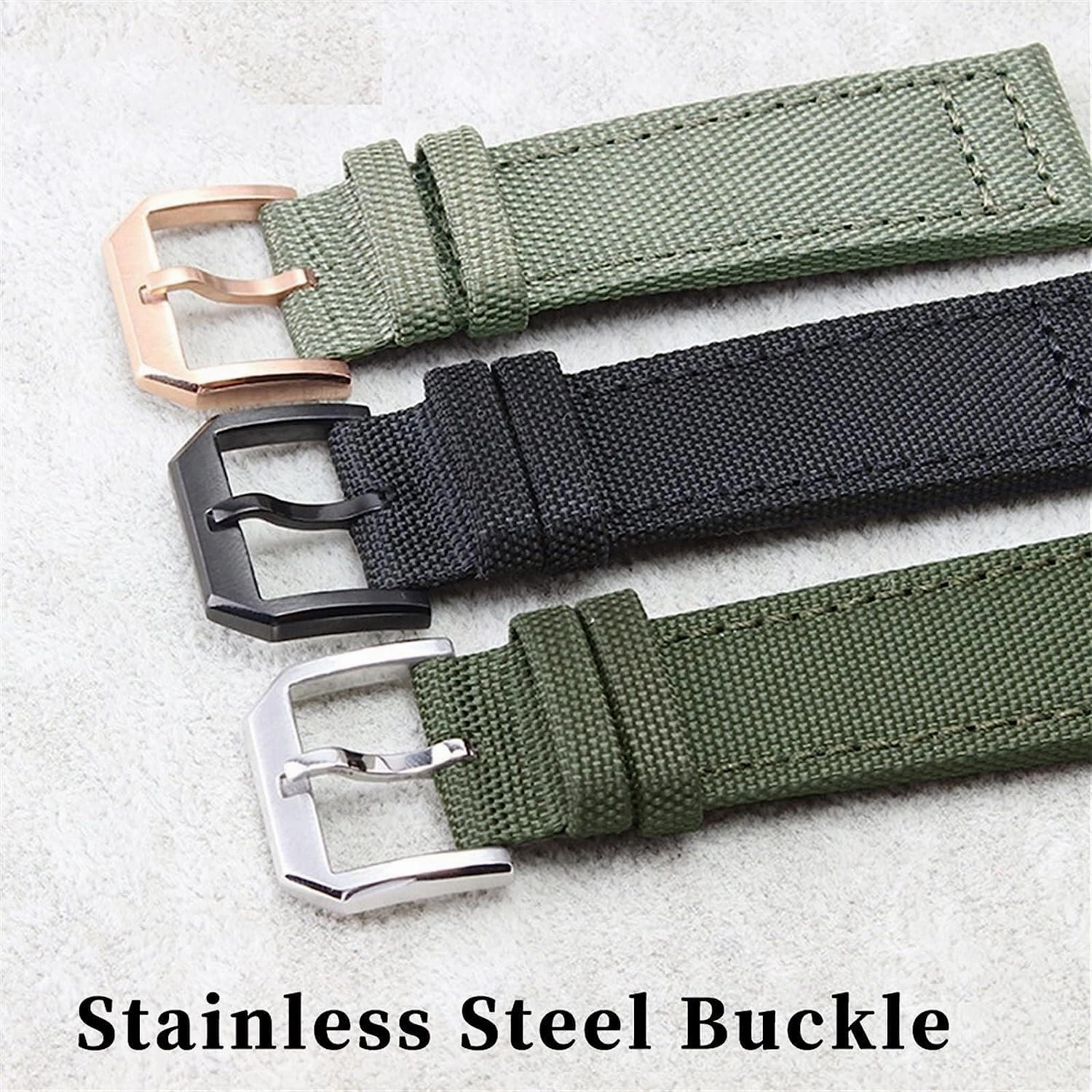 Nylon Canvas Watch Bands For IWC Pilot Portuguese Portofino Green Blue Gray Black Bracelets 20mm Watch Straps