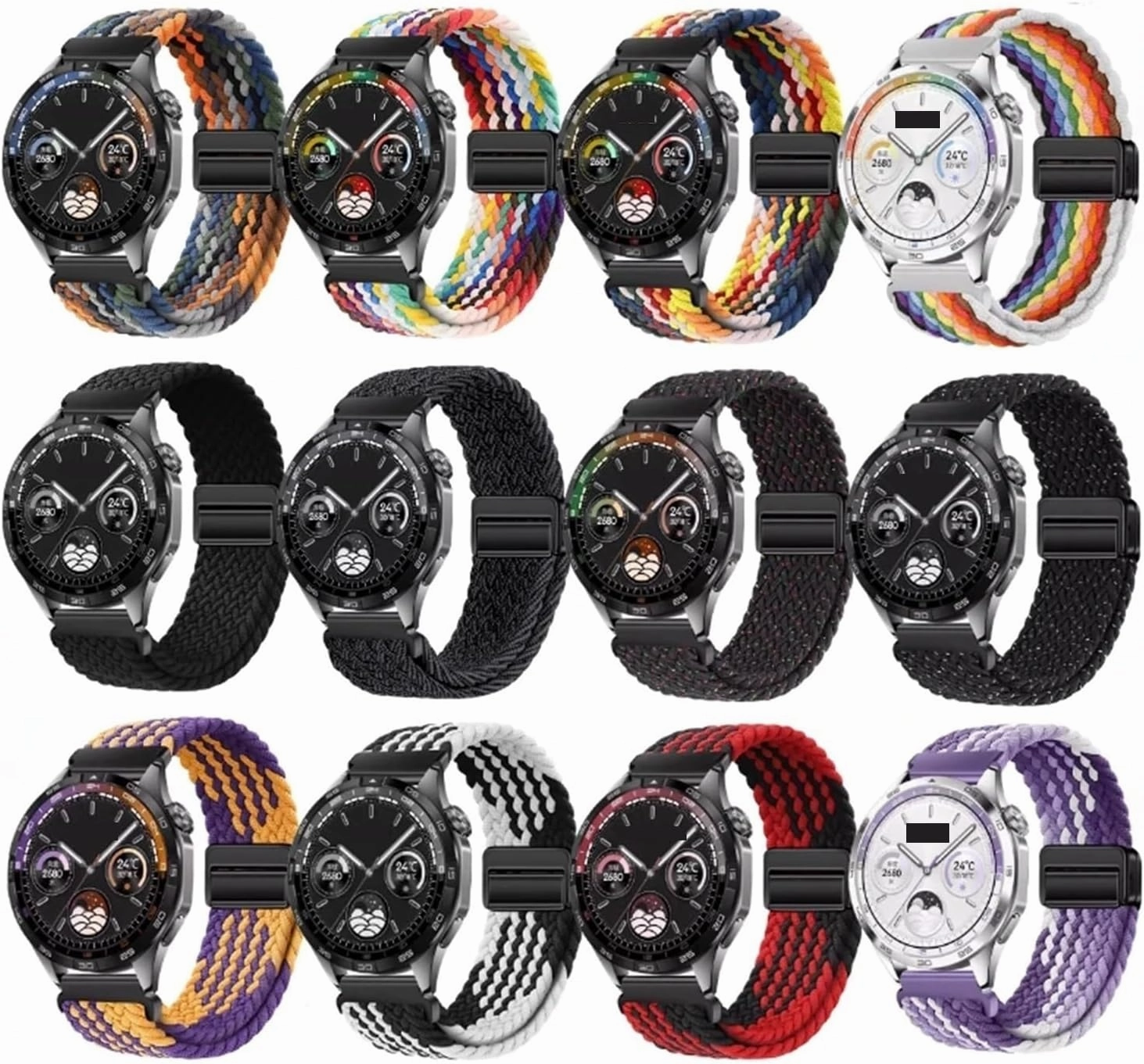 Nylon Strap 22mm 20mm For Huawei Watch GT4/Pro 46mm/GT3/GT2 2e Breathable Bracelet For Samsung Watch 6/5/4/3/Gear S3 Watchbands