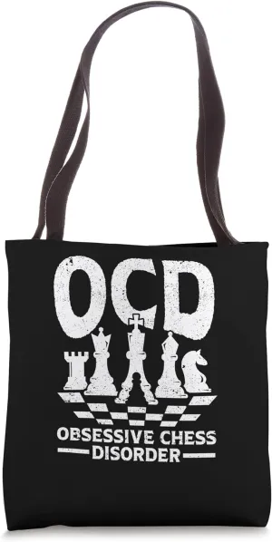 OCD Obsessive Chess Disorder Funny Strategy Board Game Lover Tote Bag