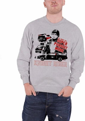 Officially Licensed Merchandise Knight Rider - Super Pursuit Mode Sweatshirt (H.Grey)