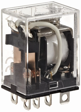 Omron LY2-DC24 General Purpose Relay, Standard Type, Plug-In/Solder Terminal, Standard Bracket Mounting, Single Contact, Double Pole Double Throw Contacts, 36.9 mA Rated Load Current, 24 VDC Rated Load Voltage