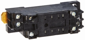 Omron PYF08A-E Front-Connecting Socket, DIN-Track/Screw Mounting, With Finger Protection, 2 Poles, For Use With MY2 Series Relays