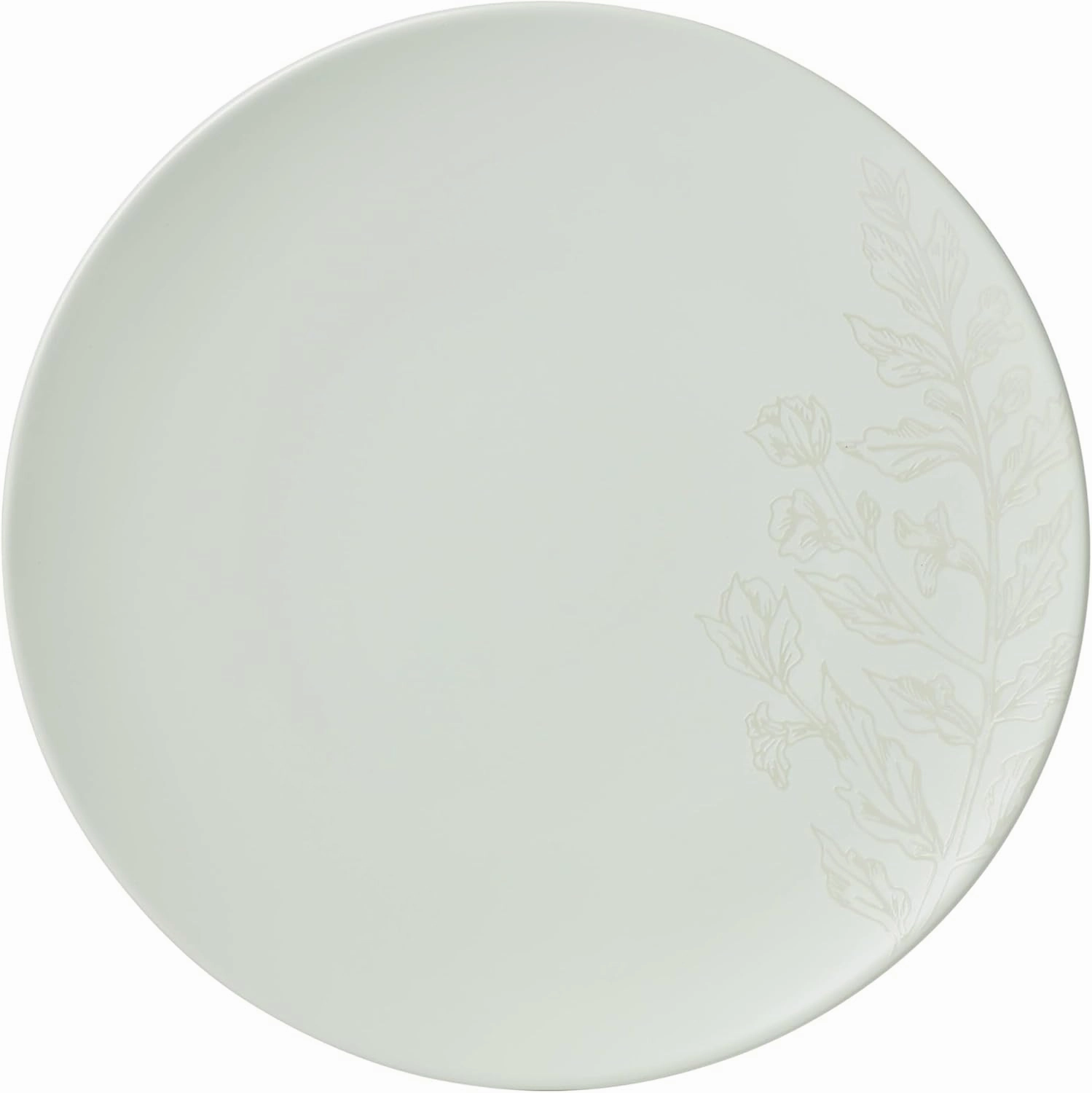 Oneida 897395 Roseto 12-Piece Dinnerware Set, Soft Sage