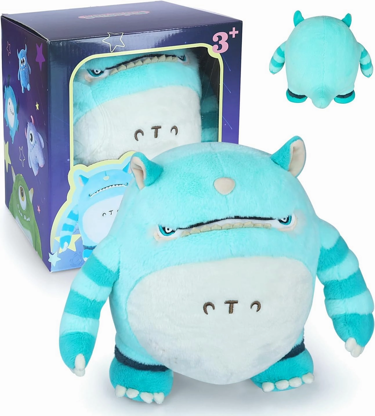 Original Monster Plush Toys Green Big Belly Bear Quirky Stuffed Animals Cute Fluffy Soft Toy for Boy Girl Adult Birthday Children's Day Gift Home Holiday Decoration Boutique Plush Toy