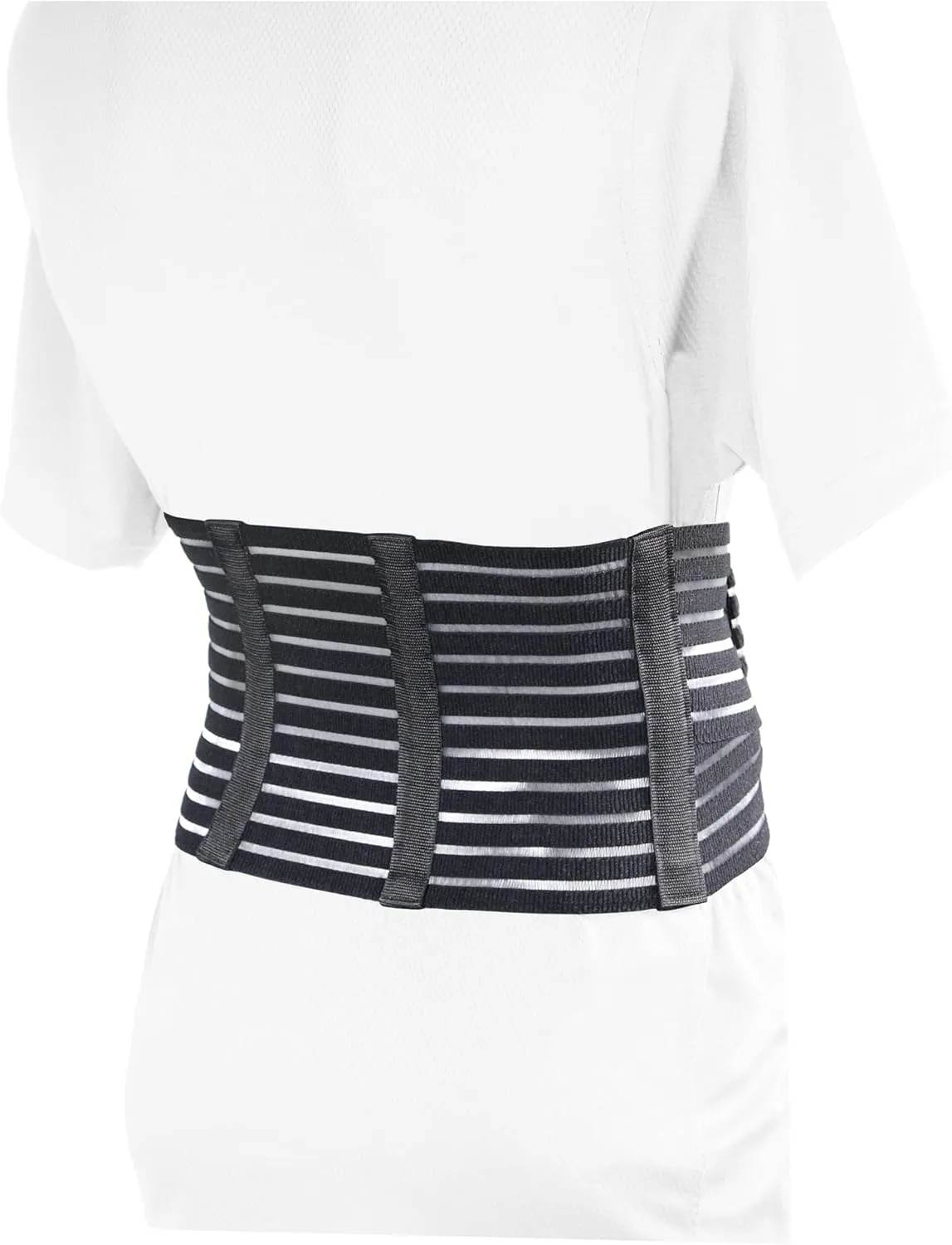 OTC Lumbosacral Support, 7-inch Lower Back, Lightweight Compression, Elastic, Black, Large