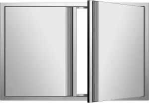 Outdoor Kitchen Doors - 36W x 24H Inch Double BBQ Access Doors, 304 Stainless Steel for Outdoor Kitchen Cabinet Grill Station or BBQ Island