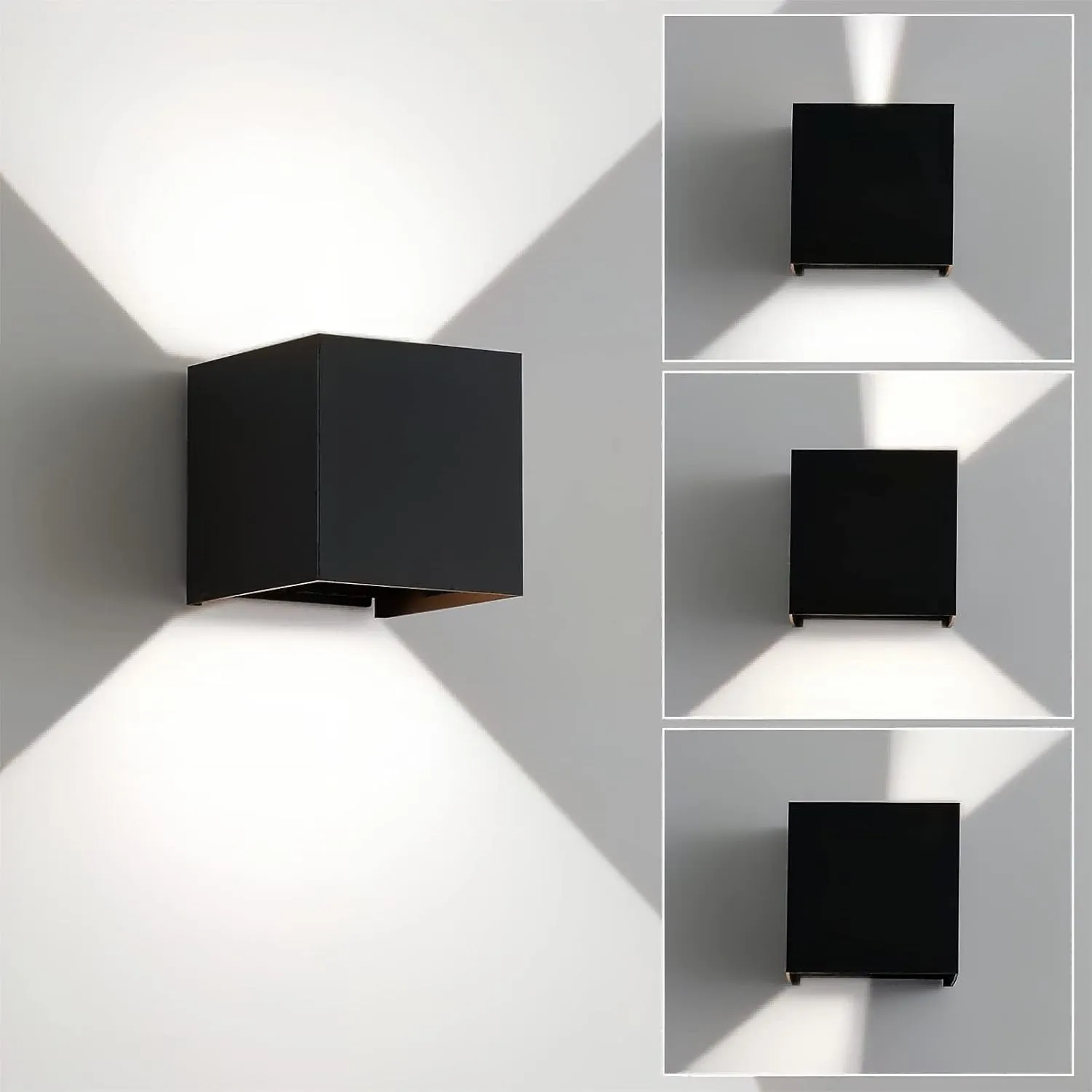 Outdoor Wall Sconces Wall Lighting 20W LED Wall Pack Light Adjustable Up Down Light Beam Waterproof Outdoor Wall Lights Exterior for Porch Patio Outdoor Porch Light 4.7 in. 6500K