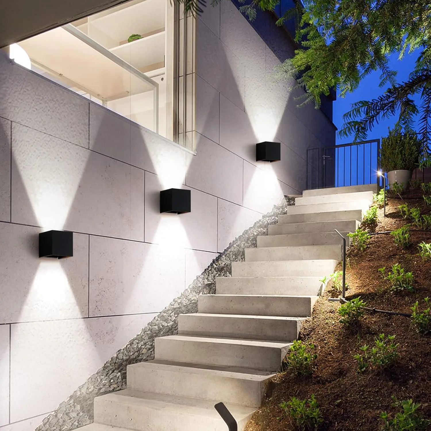 Outdoor Wall Sconces Wall Lighting 20W LED Wall Pack Light Adjustable Up Down Light Beam Waterproof Outdoor Wall Lights Exterior for Porch Patio Outdoor Porch Light 4.7 in. 6500K