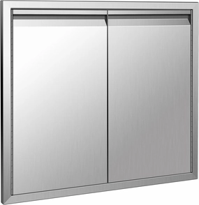 Outdoor Kitchen Doors - 31W x 24H Inch Double BBQ Access Doors, 304 Stainless Steel for Outdoor Kitchen Cabinet Grill Station or BBQ Island