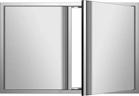 Outdoor Kitchen Doors - 36W x 24H Inch Double BBQ Access Doors, 304 Stainless Steel for Outdoor Kitchen Cabinet Grill Station or BBQ Island