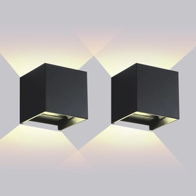 Outdoor Wall Lights 2PCS 3000k Wall Light Outdoor Porch Light Modern Wall Sconce up Down Light Outdoor Wall Light fixtures 20W LED Wall Pack Light
