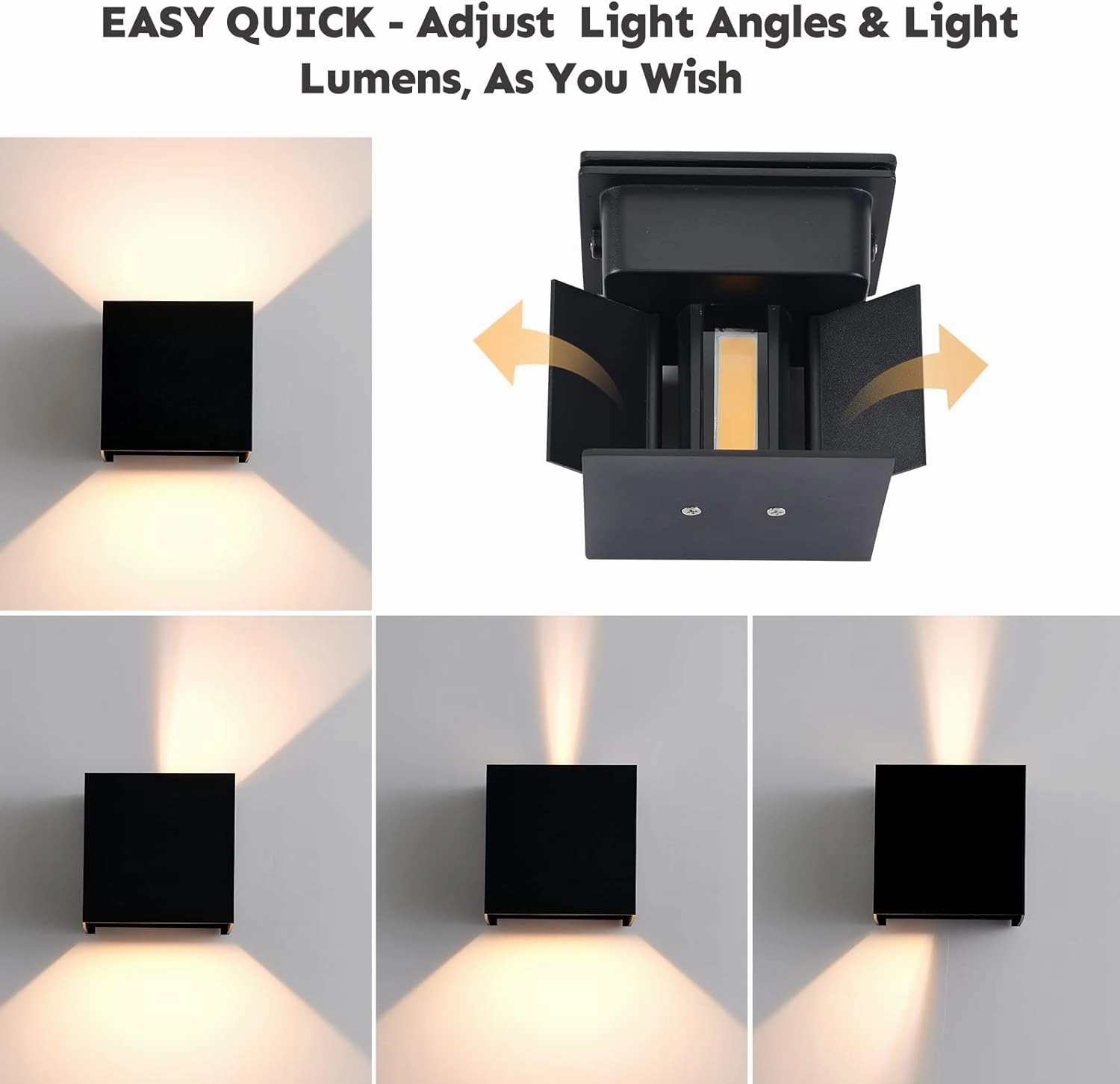 Outdoor Wall Lights 2PCS 3000k Wall Light Outdoor Porch Light Modern Wall Sconce up Down Light Outdoor Wall Light fixtures 20W LED Wall Pack Light