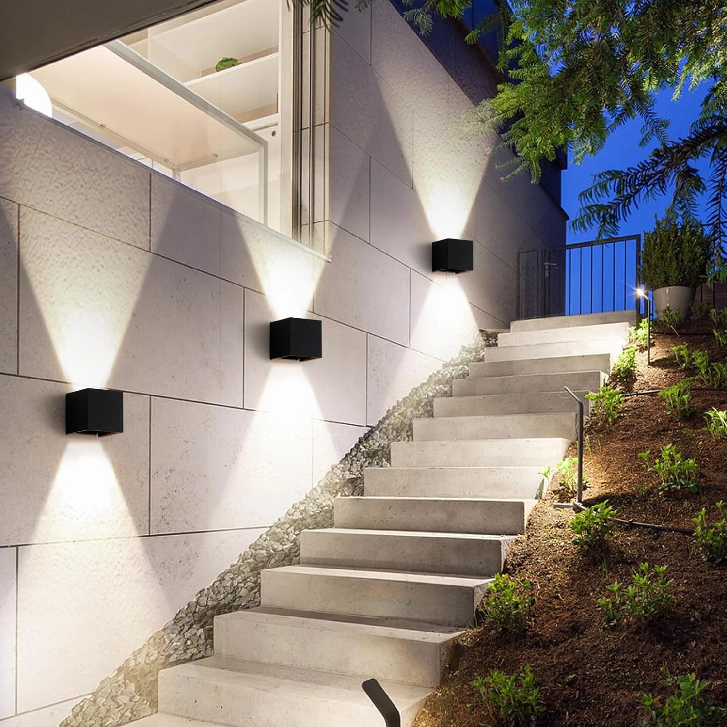 Outdoor Wall Lights 2PCS 3000k Wall Light Outdoor Porch Light Modern Wall Sconce up Down Light Outdoor Wall Light fixtures 20W LED Wall Pack Light