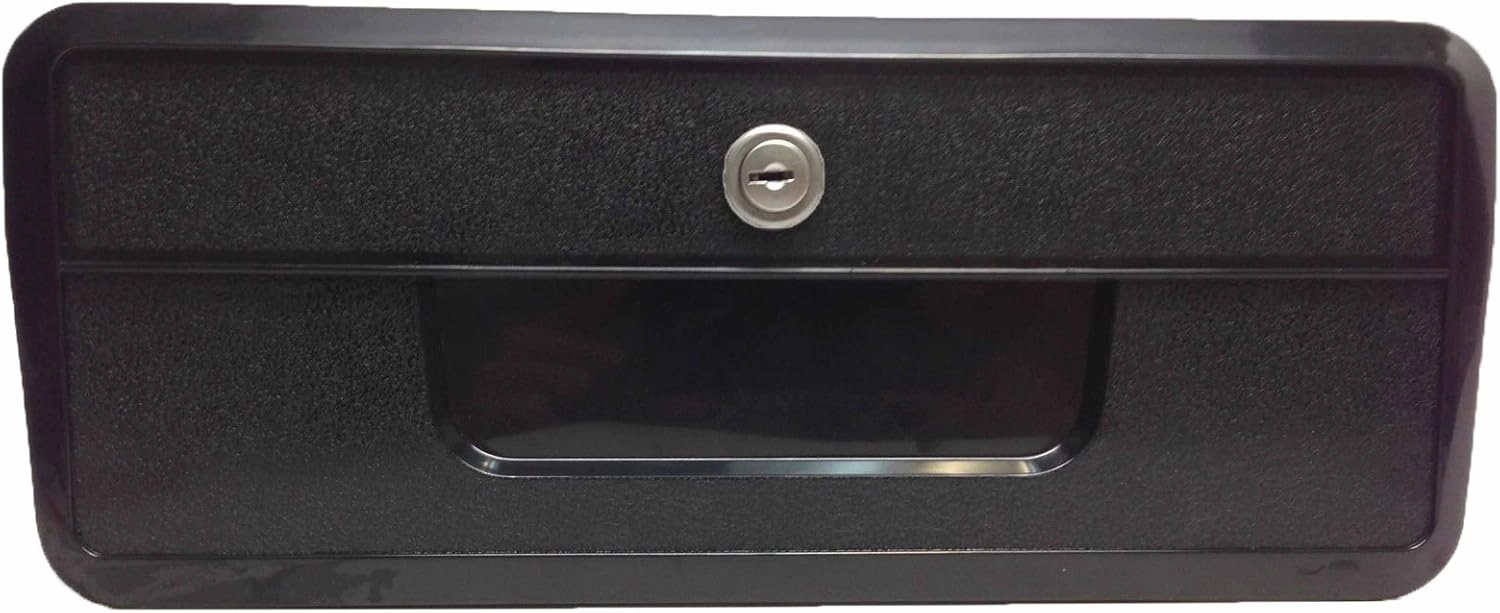 Pactrade Marine Boat Pontoon Yacht Storage Compartment Durable Standard Lightweight Lockable ABS Locking Plastic Glove Box Black Spacious with Keys