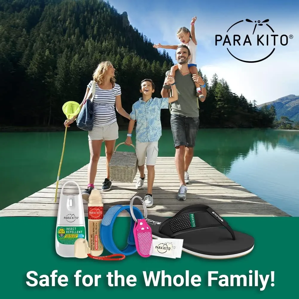 PARA'KITO Mosquito Insect & Bug Protection Wristband - Mosquito Stickers, Bug Spray Alternative - Summer Essentials, Beach Accessories, Hiking, Camping Essentials - w/Essential Oils (Leopard White)