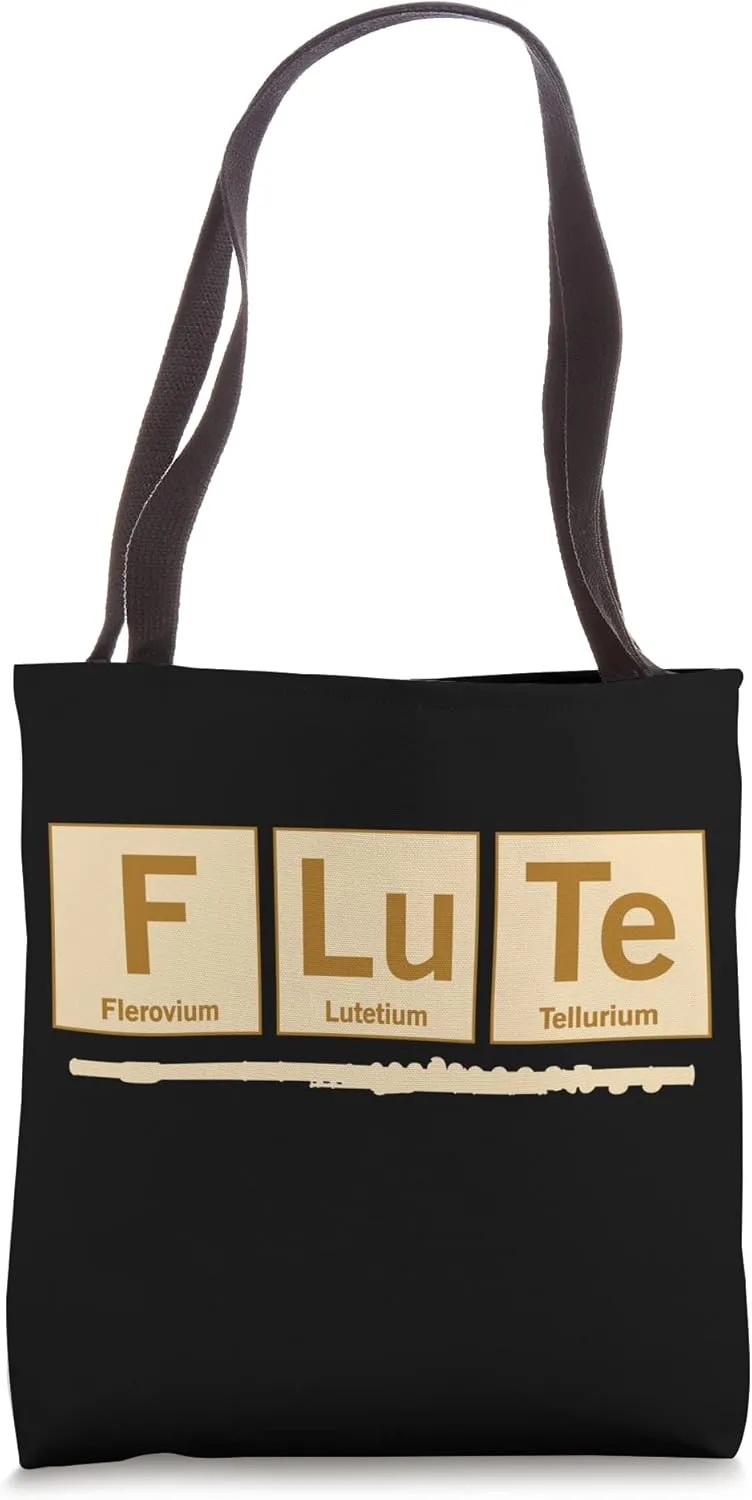 Periodic System Of Elements Flute Musician Music Flutist Tote Bag