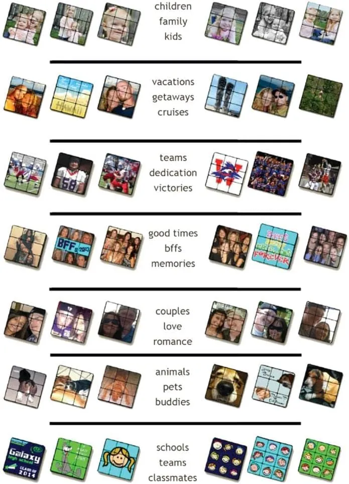 Personalized Custom Magic Cube,Customized Photo Cube,Multi Picture Photo Block Personalized Photo Puzzle for Pictures Cube for Love Friends Family Home Decoration (3x3x3)