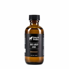 Pete & Pedro BEARD OIL - 100% Natural & Organic Ingredients, Manly Woodsy Scent | Hydrates & Softens Beard & Skin, Reduces Itchiness, Adds Shine, Helps With Beardruff | As Seen on Shark Tank, 2 oz.