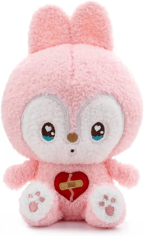 Pink Healing Heart Bunny Plush Toy 12"