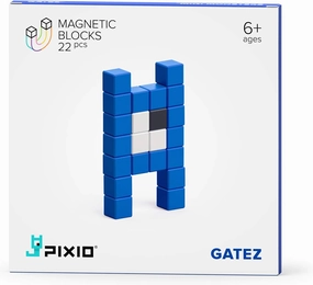 PIXIO Mini Monster Gatez Story Series 22 Magnetic Blocks Stress Relief Construction Toy, Building Blocks in 8-bit Pixel Art, Creativity for Kids, Fidget Toy