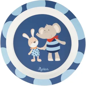 Plate Elephant Lolo Lombardo R PET Children's Crockery Blue One Size