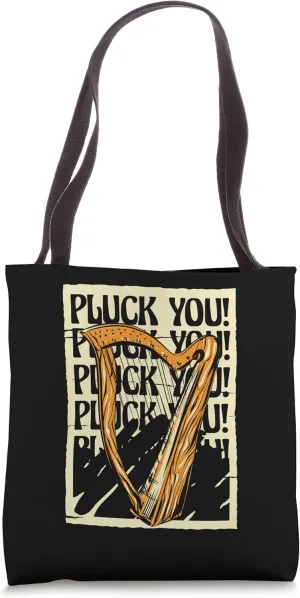 Pluck You Harpist Konghou Pedal Harp Lover Harp Player Tote Bag