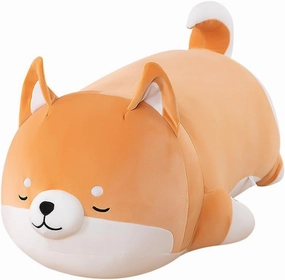 Plush Shiba Inu Toy Pillow Stuffed Animal Dog Akita Plush Pillow Toy Hugging Pillow for Kids and Girls(55cm/21.6in)