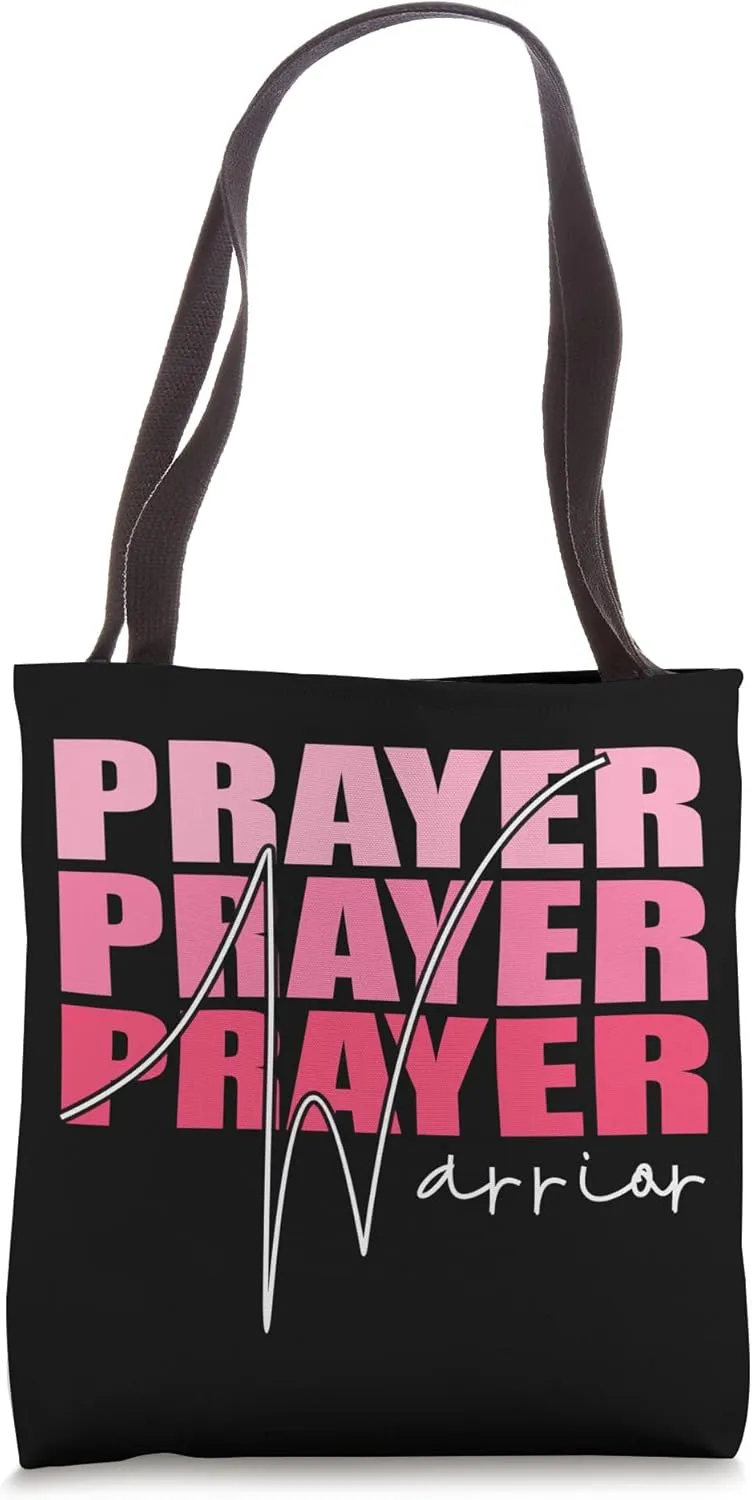 Prayer Warrior - Jesus, Pray, God, Bible Verse, Faith Reds Tote Bag