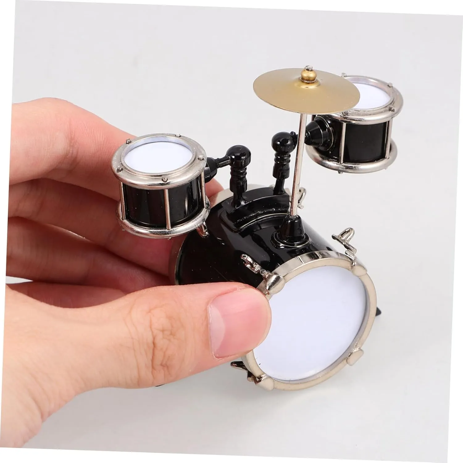 PRETYZOOM 3pcs Miniature Drum Model Musical Instrument Decor Mini Jazz Drum Dollhouse Accessory Compact and Lightweight for Scenes for Music and Collectors