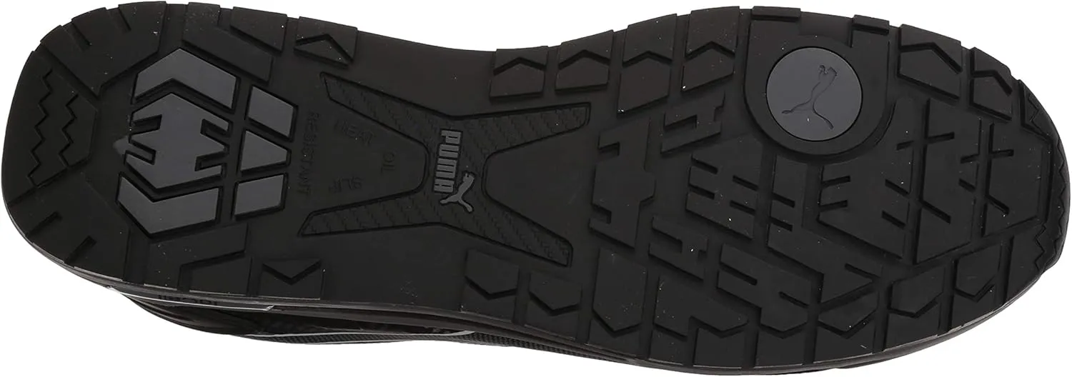PUMA Safety Elevate Knit Black Low ASTM SD Work Shoes Safety Toe Metal Free Fiberglass Toe Cap Slip Resistant Men