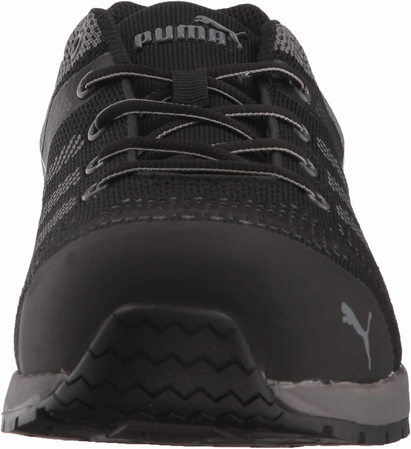 PUMA Safety Elevate Knit Black Low ASTM SD Work Shoes Safety Toe Metal Free Fiberglass Toe Cap Slip Resistant Men