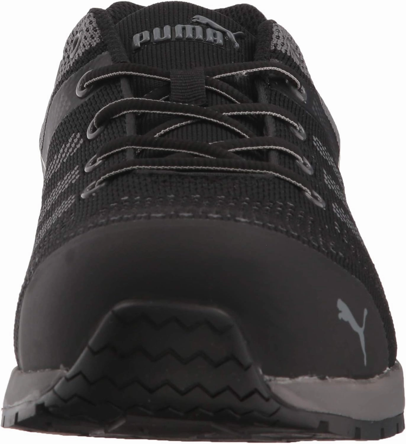 PUMA Safety Elevate Knit Black Low ASTM SD Work Shoes Safety Toe Metal Free Fiberglass Toe Cap Slip Resistant Men