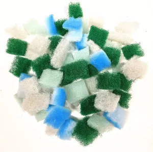 Rainbow Koi Kubes Fish Filter Media - 2 Cubic Feet of Multicolor Bio Cubes with Free Hydro-Bugs Beneficial Bacteria and Free Media Bag - Keep Pond Water Clean and Healthy - Effective, Economical, Safe