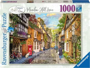 Ravensburger Down The Lane No.2 Meadow Hill Lane 1000 Piece Jigsaw Puzzle for Adults & Kids Age 12 Years Up