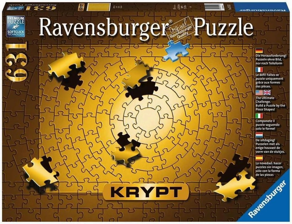 Ravensburger Krypt Gold 631 Piece Jigsaw Puzzle for Adults - 15152 - Every Piece is Unique, Softclick Technology Means Pieces Fit Together Perfectly