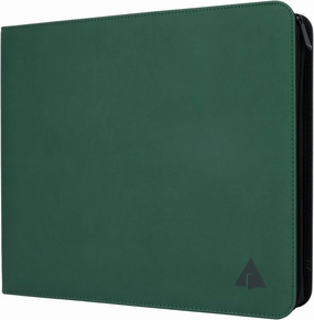 Rayvol Trading Card Binder, 12 Pocket Fit 1800 Cards - Metal D-Ring Card Holder with 75 Double-Sided Clear Pages, Top-Loading Collectors Album -Forest Green