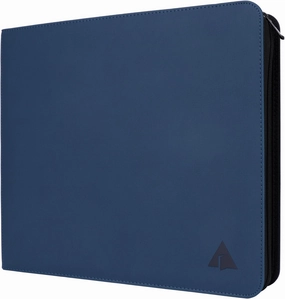 Rayvol Trading Card Binder, 12 Pocket Fit 1800 Cards - Metal D-Ring Card Holder with 75 Double-Sided Clear Pages, Top-Loading Collectors Album -Midnight Blue