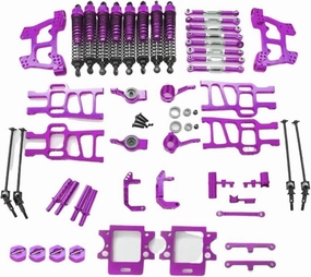 Rc Shock Absorber for HSP 94111 94108 94110 1:10 1Set Upgrade Parts for Swing Arm Shock Absorber Steering Group RC Crawler Car Accessories Upgrade Replace(Purple)
