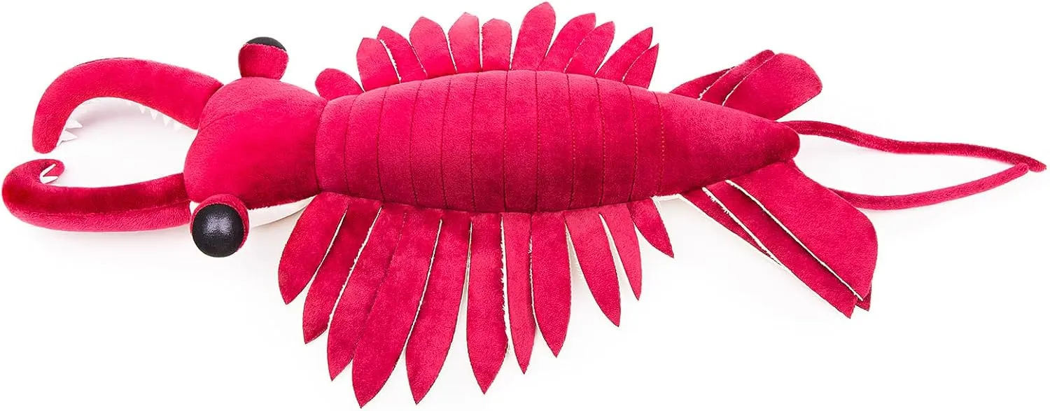 Realistic Anomalocaris Plush Toy - Lifelike 21" Cambrian Ancient Organism Sea Creature Anomalocaris Shrimp Stuffed Animals, Creative Ocean Model Plushie, Unique Plush Gift for Kids