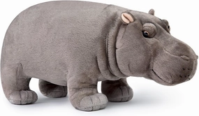 Realistic Hippo Plush Toy - Simulation Standing 14” Hippopotamus Stuffed Animal, Soft Wild Animals Hippo Stuffed Toys, Unique Plushie Toys Model Dolls Collection for Kids
