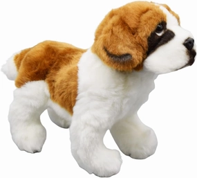 Realistic Saint Bernard Stuffed Animal Plush Toy, Lifelike Dog Animal Plushies, Simulation Animals Doll