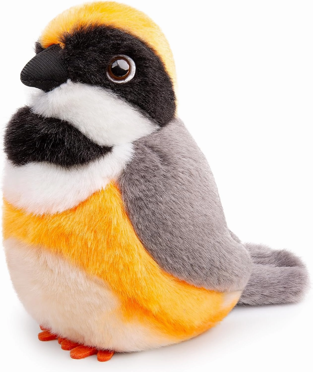 Red Headed Long-Tailed Tit Plush Toy - Cute Red Headed Long-Tailed Tit Stuffed Animals Keychain Toy 5inch, Soft Plush Toy Bird Keyring Pendant Dolls, Gift for Backpack Handbag Charms