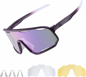 ROCKBROS Photochromic Sunglasses for Men Women,UV400 Protection Cycling Glasses,MTB Cycling Sports Sunglasses,3 Lenses