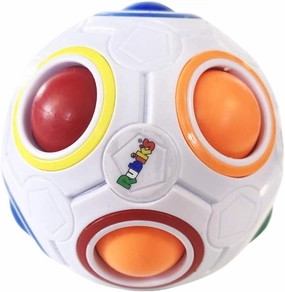 Rubiks Cube Rainbow Ball Color Matching Puzzle | White