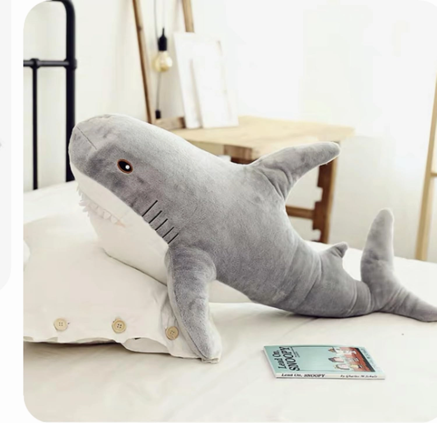 Ryttir XXL Giant Shark Stuffed Animal, Chubbier Shark Pillow Plush Body Pillow, Perfect Christmas Stress Relief Gift for Kids & Women