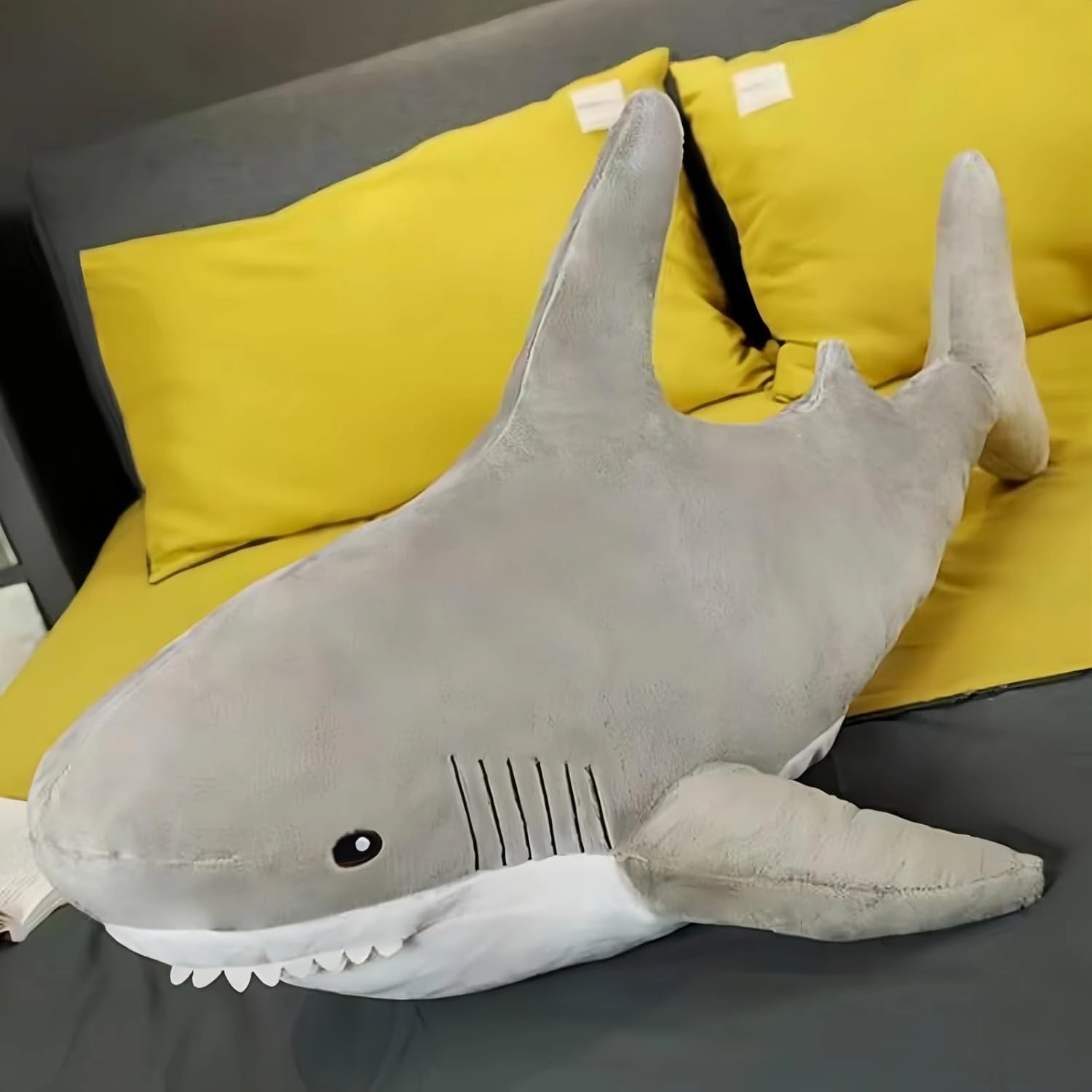 Ryttir XXL Giant Shark Stuffed Animal, Chubbier Shark Pillow Plush Body Pillow, Perfect Christmas Stress Relief Gift for Kids & Women