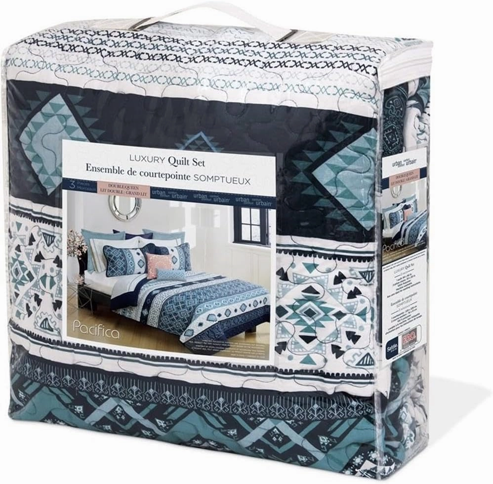 Safdie 60113.3DQ.33 Full/Queen Pacifica Quilt Set (3 Piece)